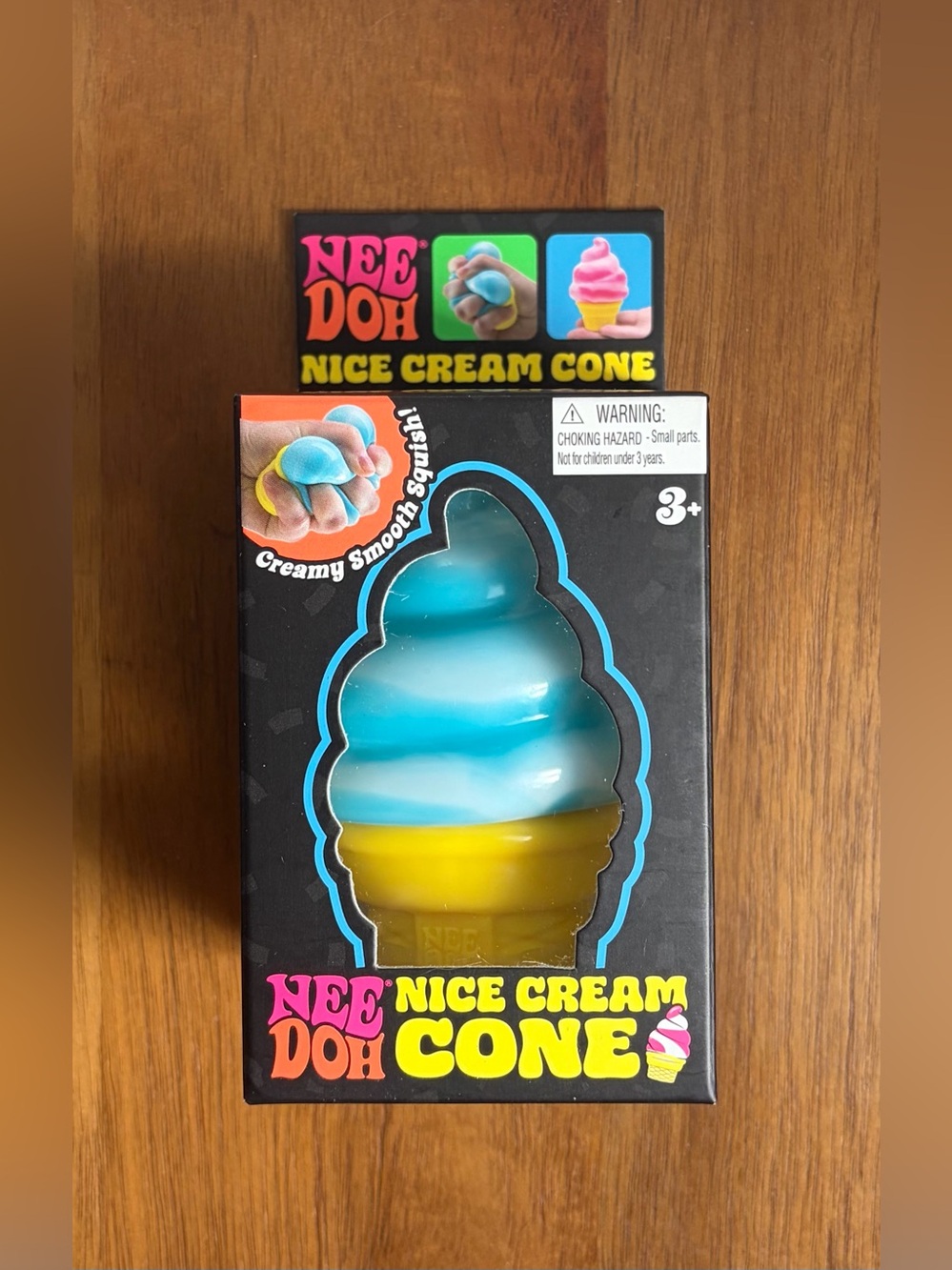 Needoh Blue Nice Cream Cone Squishy Nee Doh New In Box Sealed